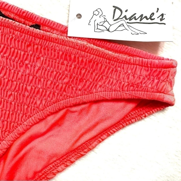 ⭐️ 5 for $25 Rehab LAB Orange Ruched High Cut Swim Bottom Size M - Picture 3 of 8